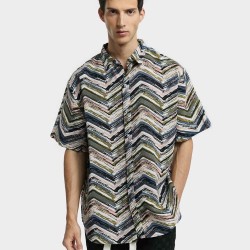 Printed Short-Sleeve Cotton Shirt