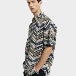 Printed Short-Sleeve Cotton Shirt