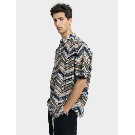 Printed Short-Sleeve Cotton Shirt Printed Short-Sleeve Cotton Shirt