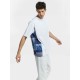 Crewneck Patchwork Pure Cotton T-shirt Crewneck Patchwork Pure Cotton T-shirt