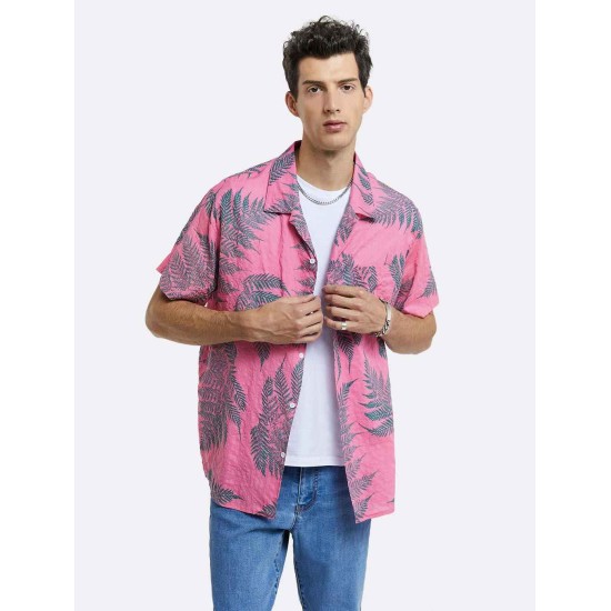 Leaves Printed Pure Cotton Shirt Leaves Printed Pure Cotton Shirt