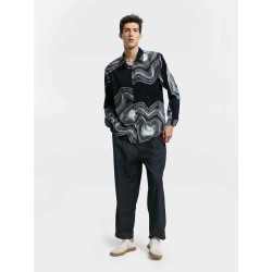 Abstract Print Long-Sleeve Shirt