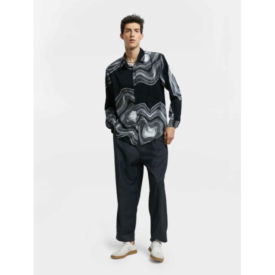 Abstract Print Long-Sleeve Shirt Abstract Print Long-Sleeve Shirt