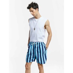 Two-tone Striped Beach Shorts