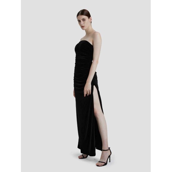 Strapless Velvet Evening Gown Strapless Velvet Evening Gown