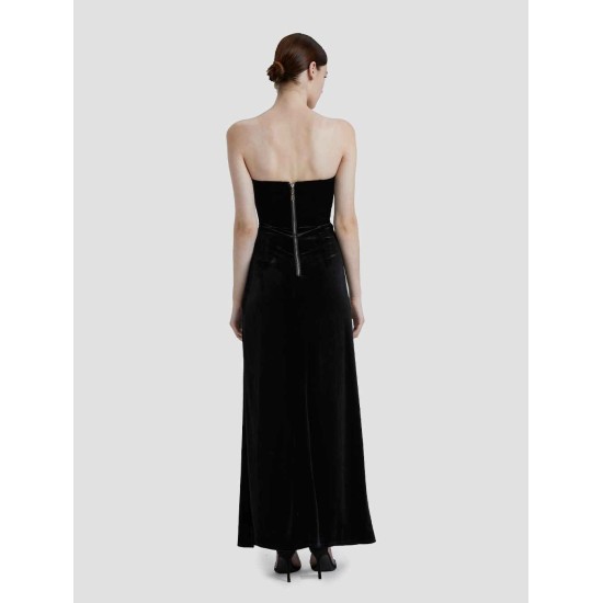 Strapless Velvet Evening Gown Strapless Velvet Evening Gown