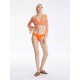 Striped Knot Front Three Piece Swimsuit Striped Knot Front Three Piece Swimsuit