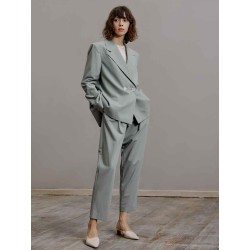 Buttoned Blazer & Pants Set