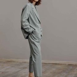 Buttoned Blazer & Pants Set