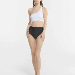Sloping Shoulder One-Piece Swimsuit