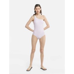 Plaid Pattern One-Piece Swimsuit