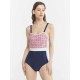 Vintage Patchwork One-Piece Swimsuit Vintage Patchwork One-Piece Swimsuit