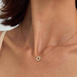 Circular Glitter Necklace