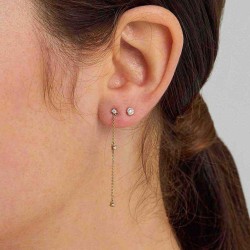 Sapphire Studded Threader Earrings