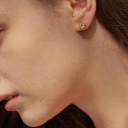 Single Plump Heart Stud