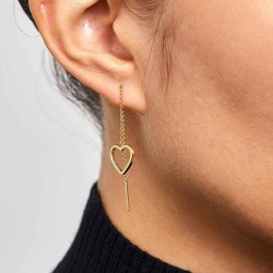 Heart Threader Earrings