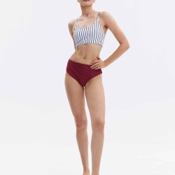 Striped Tied Back Swimsuit