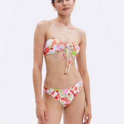 Floral Drawstring Front Swimsuit