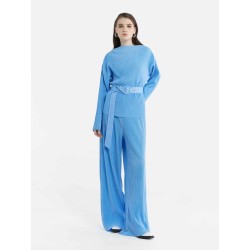 Pleated Longsleeve Top & Pants Set