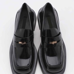 Square toe thick sole shoes