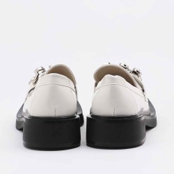 Rhinestone thick heeled single shoes
