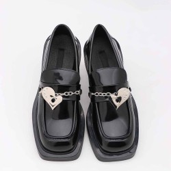 Love metal chain single shoes