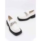 Black rhinestone small leather shoes Black rhinestone small leather shoes