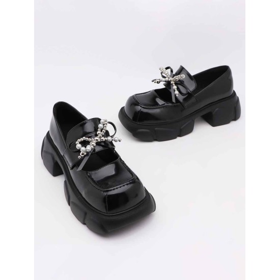 Black bow uniform shoes Black bow uniform shoes