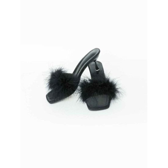High Heel Fur Slippers High Heel Fur Slippers