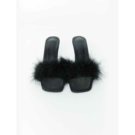 High Heel Fur Slippers High Heel Fur Slippers
