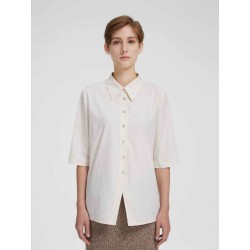 3/4 Sleeves Back-slit Shirt