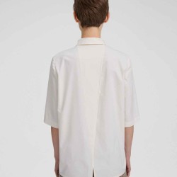 3/4 Sleeves Back-slit Shirt