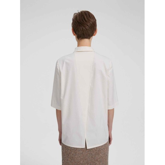 3/4 Sleeves Back-slit Shirt 3/4 Sleeves Back-slit Shirt