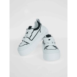 Two-Tone Thick Soled Sneakers