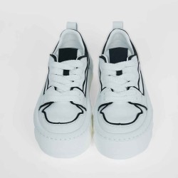 Two-Tone Thick Soled Sneakers