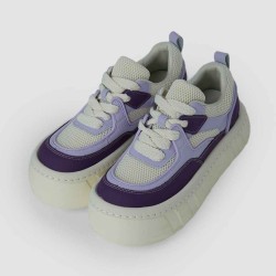 Platform Mesh Patchwork Sneakers