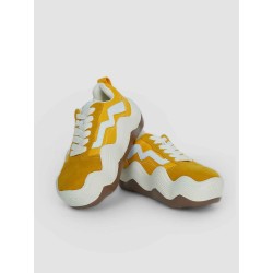 Frosted Leather Thick Bottom Non-slip Muffin Sneakers