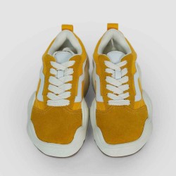 Frosted Leather Thick Bottom Non-slip Muffin Sneakers