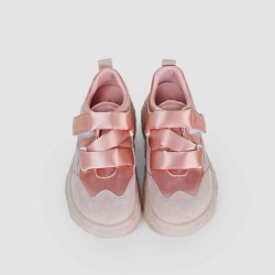 Silky Patchwork Chunky Sneakers