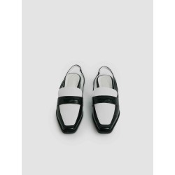 Square Toe Chunky Heel Strappy Half Sandals