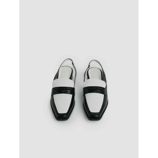 Square Toe Chunky Heel Strappy Half Sandals Square Toe Chunky Heel Strappy Half Sandals