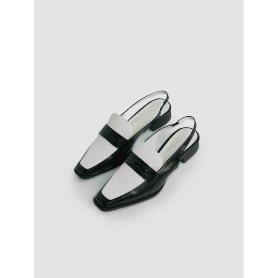 Square Toe Chunky Heel Strappy Half Sandals Square Toe Chunky Heel Strappy Half Sandals