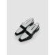 Square Toe Chunky Heel Strappy Half Sandals Square Toe Chunky Heel Strappy Half Sandals