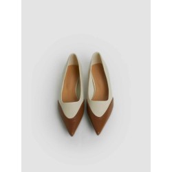 Pointed Toe Color Blocking Single Shoes