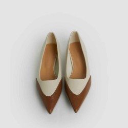 Pointed Toe Color Blocking Single Shoes