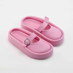 One buckle thick-soled slippers