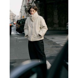 Faux-Leather Puffer Jacket
