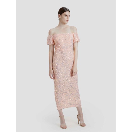 Off-the-shoulder Sequin Dress Off-the-shoulder Sequin Dress