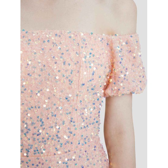 Off-the-shoulder Sequin Dress Off-the-shoulder Sequin Dress