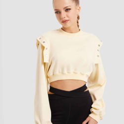 Shoulder Button Knit Sweatshirt